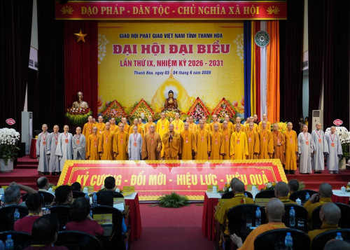 Thượng tọa Thích Tâm Chính được suy cử tân Trưởng ban Trị sự GHPGVN tỉnh Thanh Hóa nhiệm kỳ 2026 - 2031